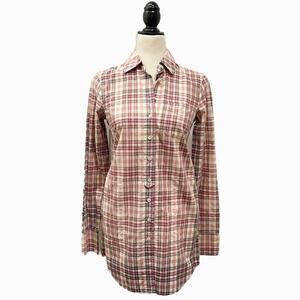 Free People Ombré Plaid Shirt Size 0 NWT